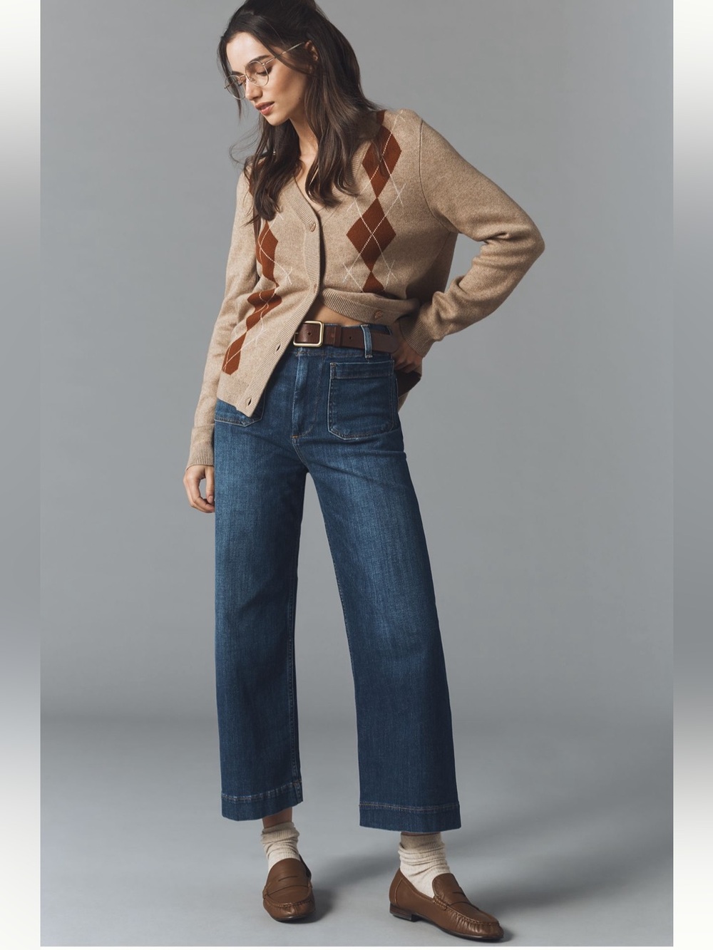 Anthropologie Colette Crop Wide-Leg Jeans by Maeve 33P